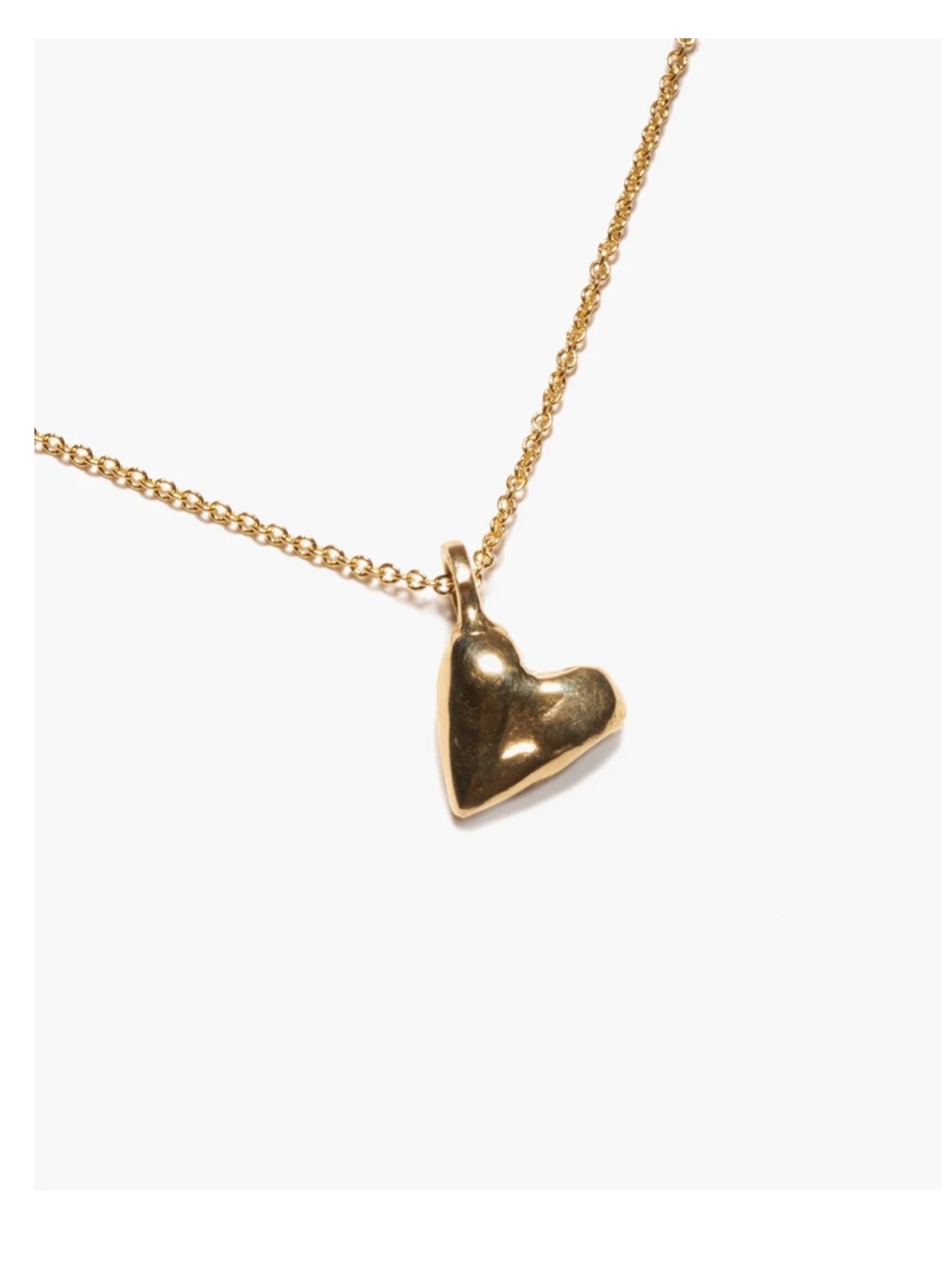 Gold Heart Charm Necklace - Elegant Women's Pendant